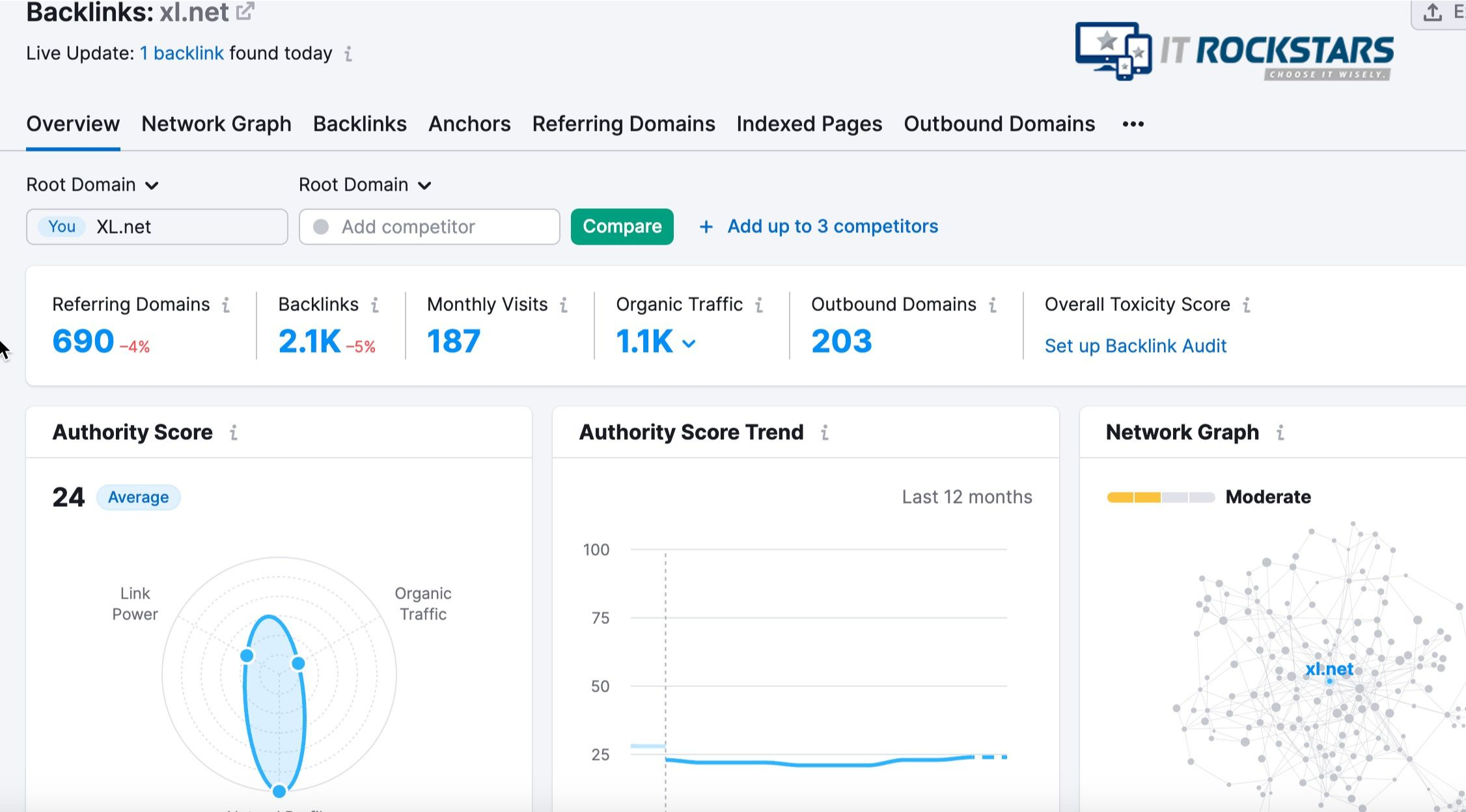 IT Rockstars SEO audit screenshot