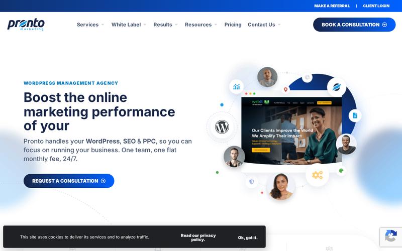 Pronto Marketing Homepage
